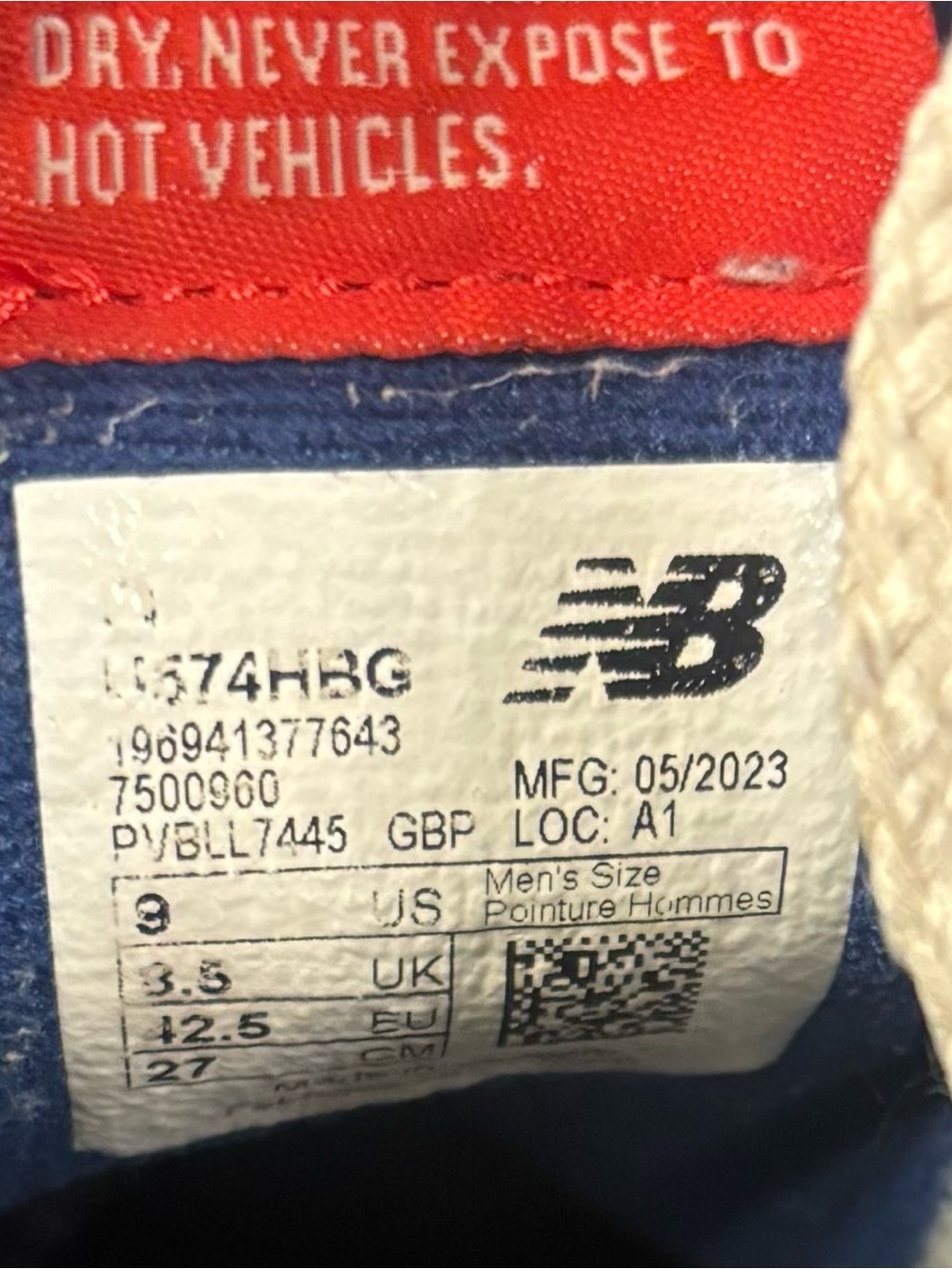 New Balance Blue and Yellow 574 Sneakers with White Laces - Picture 7 of 8
